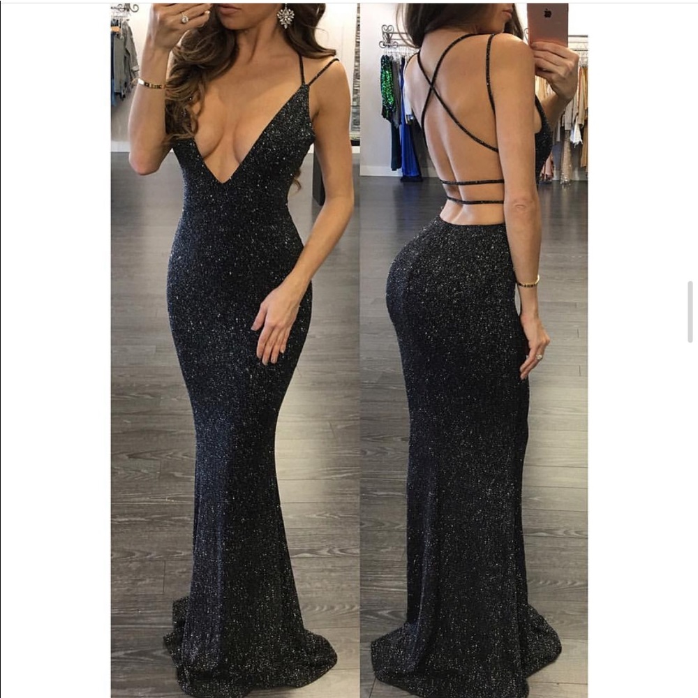 The Boutique - Shimmer Backless Gown